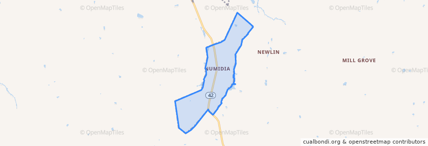 Mapa de ubicacion de Numidia.