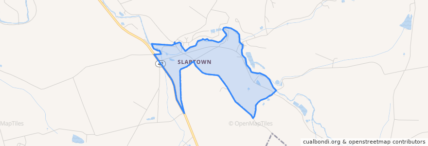 Mapa de ubicacion de Slabtown.