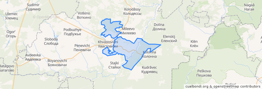 Mapa de ubicacion de сельское поселение Село Красное.