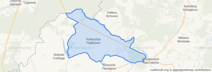 Mapa de ubicacion de сельское поселение Село Подбужье.