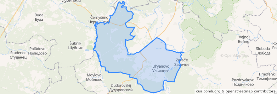 Mapa de ubicacion de сельское поселение Село Ульяново.