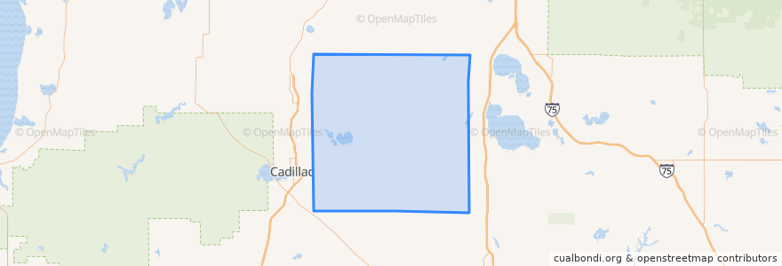 Mapa de ubicacion de Missaukee County.