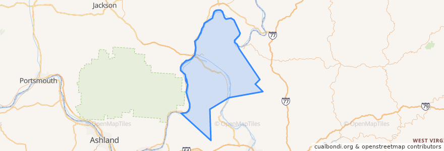 Mapa de ubicacion de Mason County.