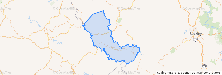 Mapa de ubicacion de Mingo County.