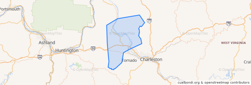 Mapa de ubicacion de Putnam County.