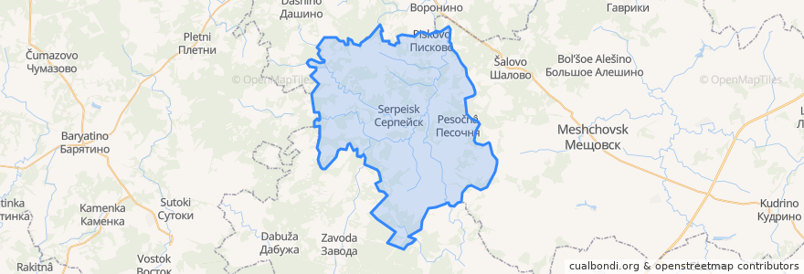 Mapa de ubicacion de сельское поселение Село Серпейск.