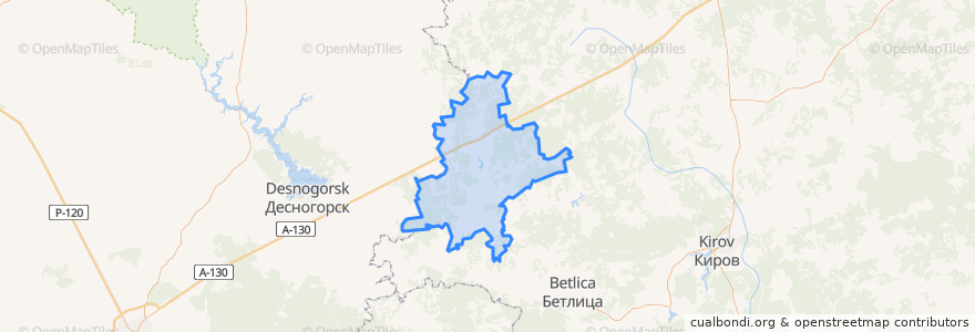 Mapa de ubicacion de сельское поселение Село Жерелево.