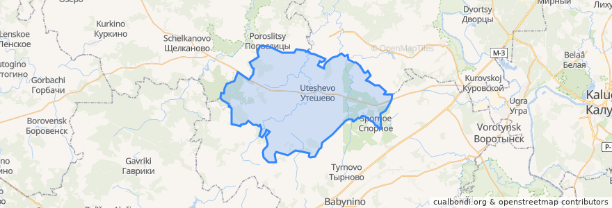 Mapa de ubicacion de сельское поселение Село Утешево.