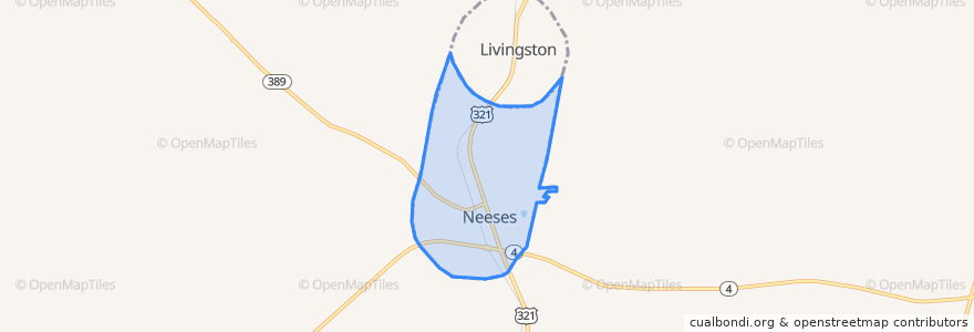 Mapa de ubicacion de Neeses.