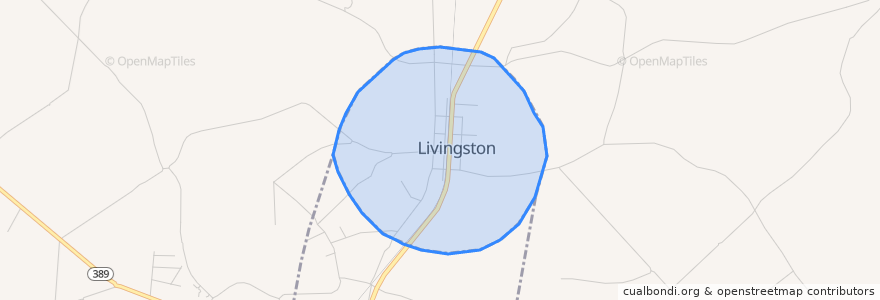 Mapa de ubicacion de Livingston.