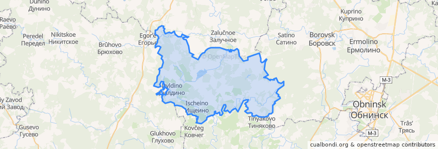 Mapa de ubicacion de сельское поселение Деревня Асеньевское.