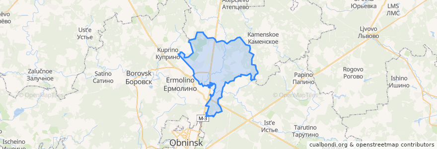 Mapa de ubicacion de сельское поселение Село Ворсино.