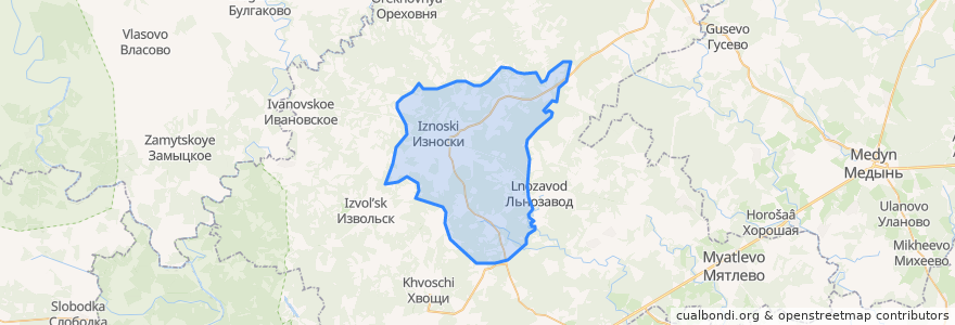 Mapa de ubicacion de сельское поселение Село Износки.