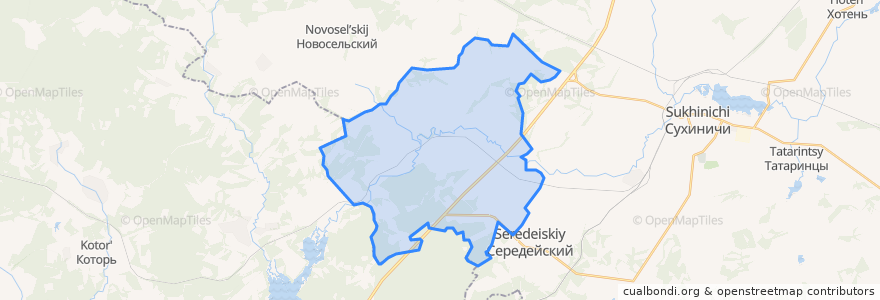 Mapa de ubicacion de сельское поселение Село Брынь.