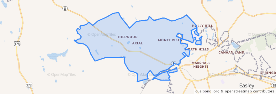Mapa de ubicacion de Arial.