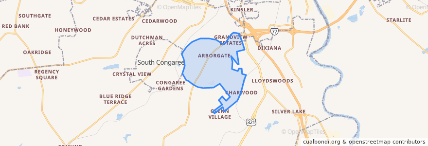 Mapa de ubicacion de Pine Ridge.