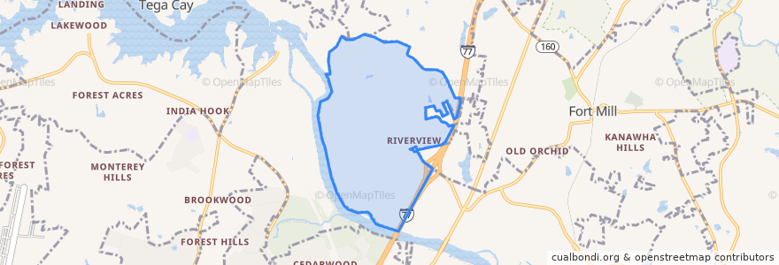 Mapa de ubicacion de Riverview.