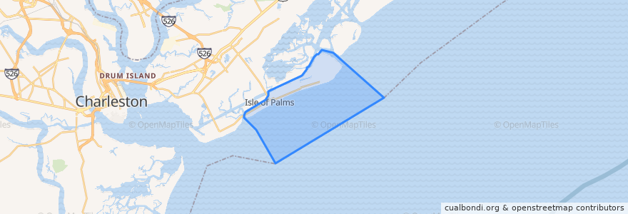 Mapa de ubicacion de Isle of Palms.