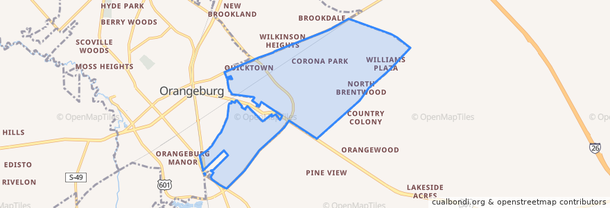 Mapa de ubicacion de Wilkinson Heights.