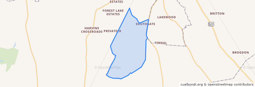 Mapa de ubicacion de Privateer.