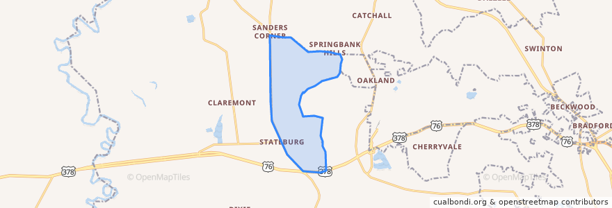 Mapa de ubicacion de Stateburg.