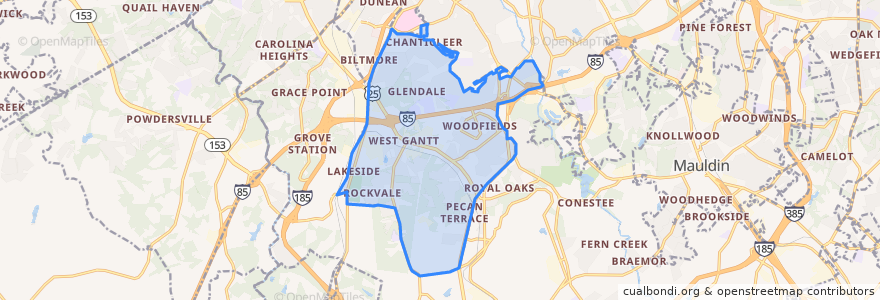 Mapa de ubicacion de Gantt.