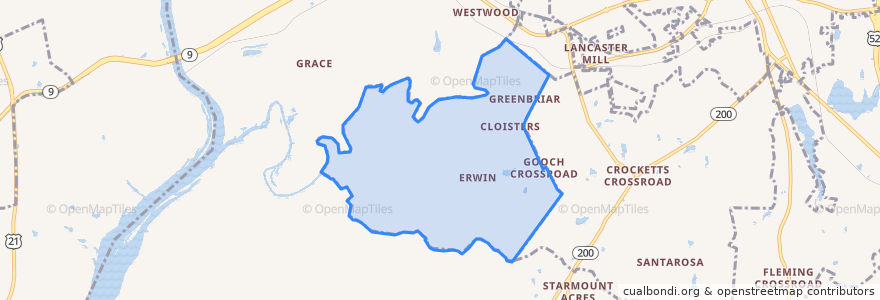 Mapa de ubicacion de Irwin.