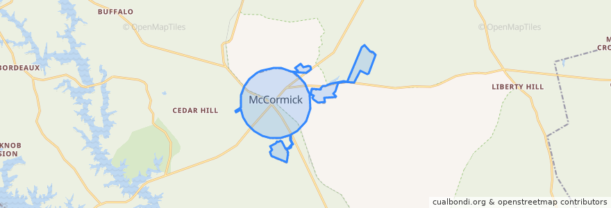 Mapa de ubicacion de McCormick.