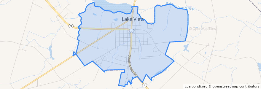 Mapa de ubicacion de Lake View.