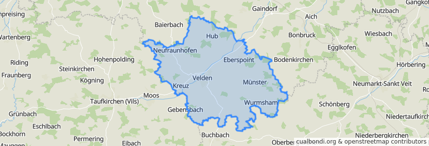 Mapa de ubicacion de Velden (VGem).