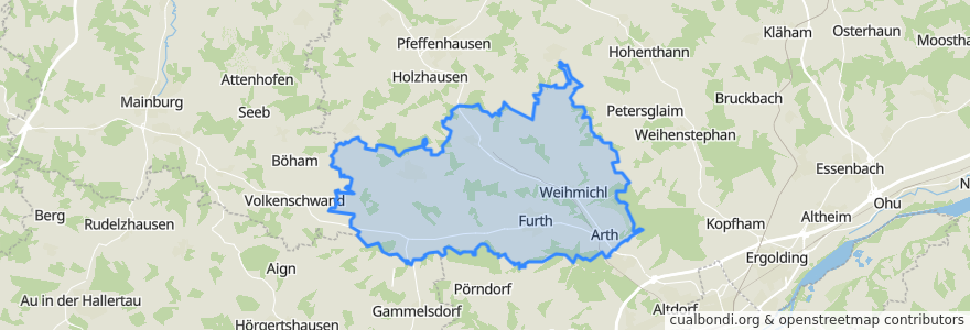 Mapa de ubicacion de Furth (VGem).