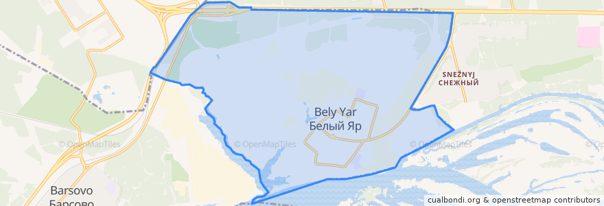 Mapa de ubicacion de городское поселение Белый Яр.