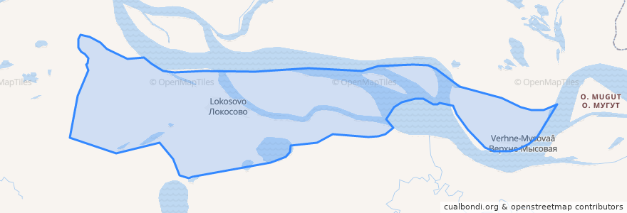 Mapa de ubicacion de сельское поселение Локосово.