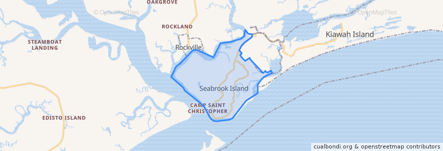 Mapa de ubicacion de Seabrook Island.