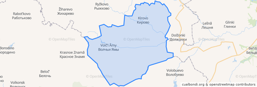 Mapa de ubicacion de Кировское сельское поселение.