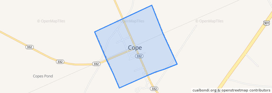 Mapa de ubicacion de Cope.