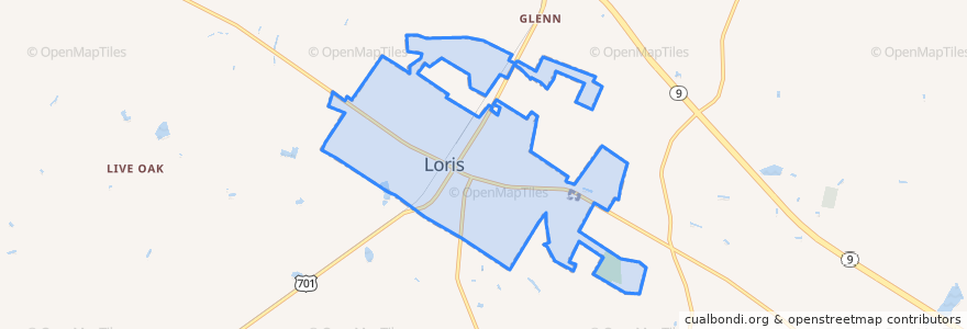 Mapa de ubicacion de Loris.