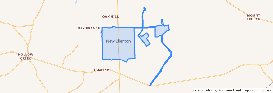 Mapa de ubicacion de New Ellenton.