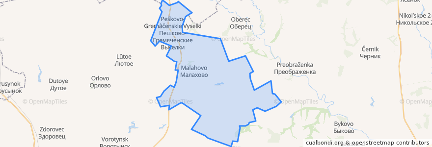 Mapa de ubicacion de Островское сельское поселение.