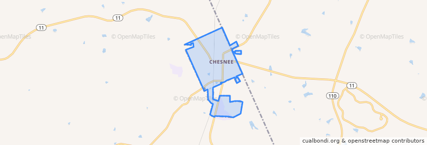 Mapa de ubicacion de Chesnee.