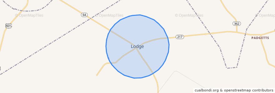 Mapa de ubicacion de Lodge.
