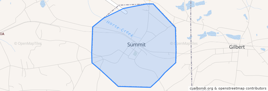 Mapa de ubicacion de Summit.