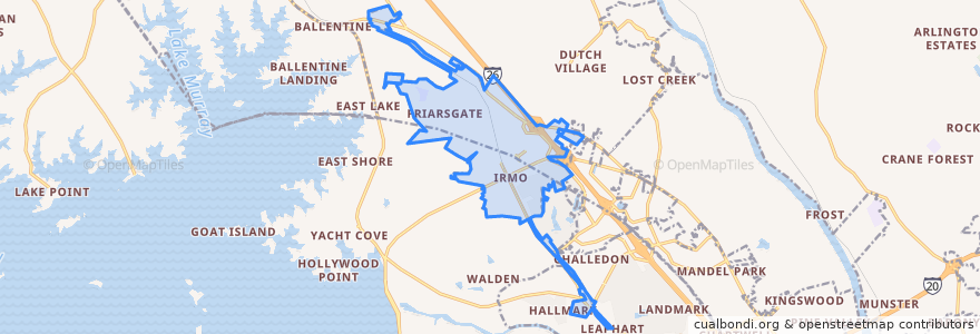 Mapa de ubicacion de Irmo.