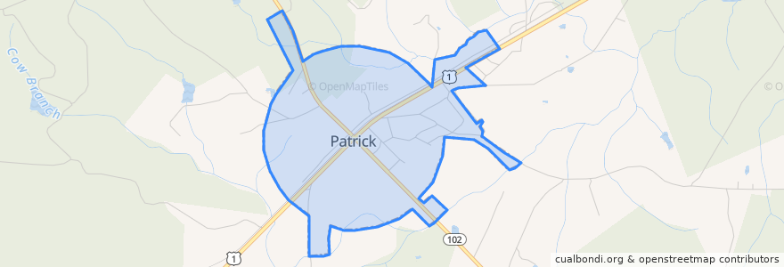 Mapa de ubicacion de Patrick.