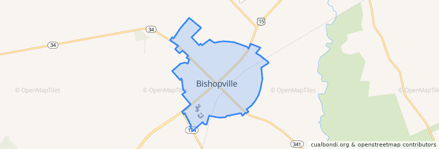 Mapa de ubicacion de Bishopville.