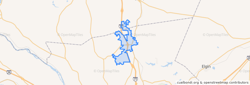 Mapa de ubicacion de Blythewood.