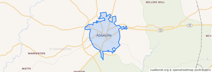 Mapa de ubicacion de Abbeville.