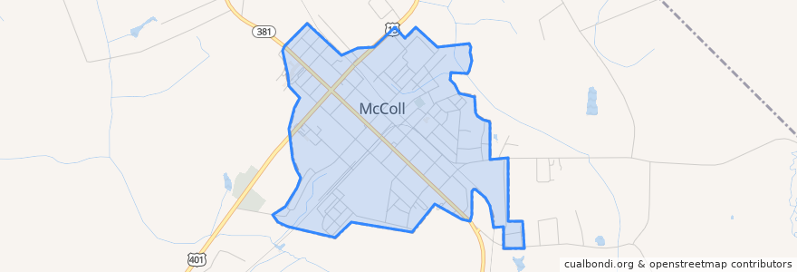 Mapa de ubicacion de McColl.