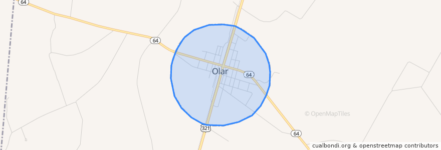 Mapa de ubicacion de Olar.
