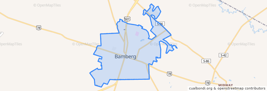 Mapa de ubicacion de Bamberg.